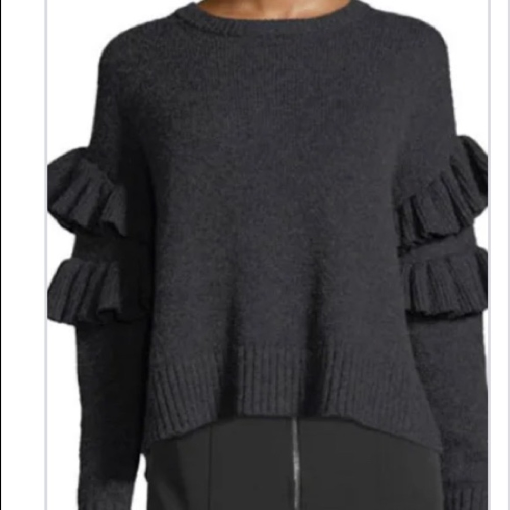 cinq a sept gray wool sweater